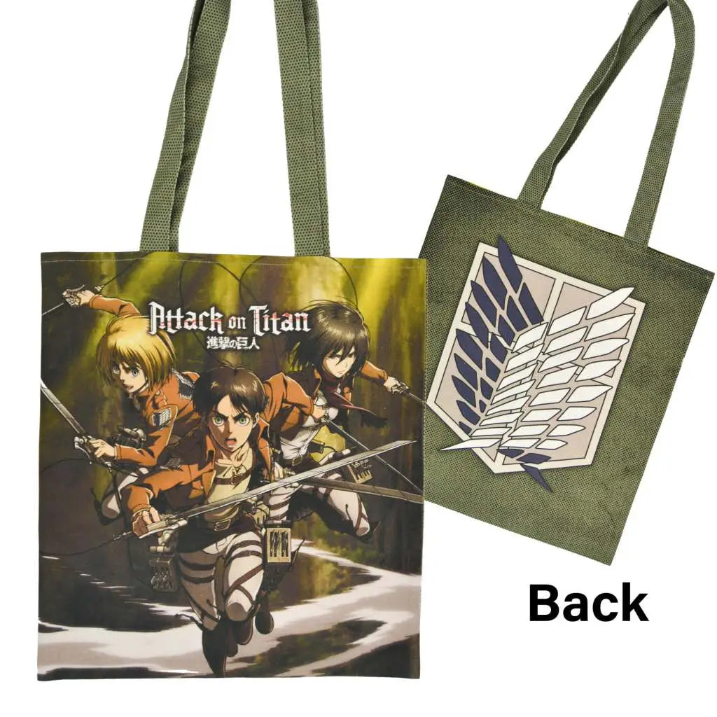 AOT EREN/MIKASA/ARMIN TOTE BAG Frikytopia