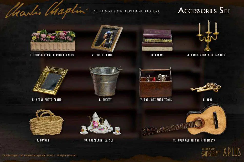 CHARLIE CHAPLIN 1/6 ACCESSORIES SET Frikytopia