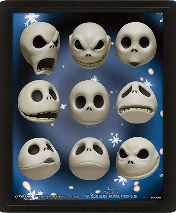 NIGHTMARE BEFORE CHRISTMAS JACK EXPRESSIONS POSTER 3D Frikytopia