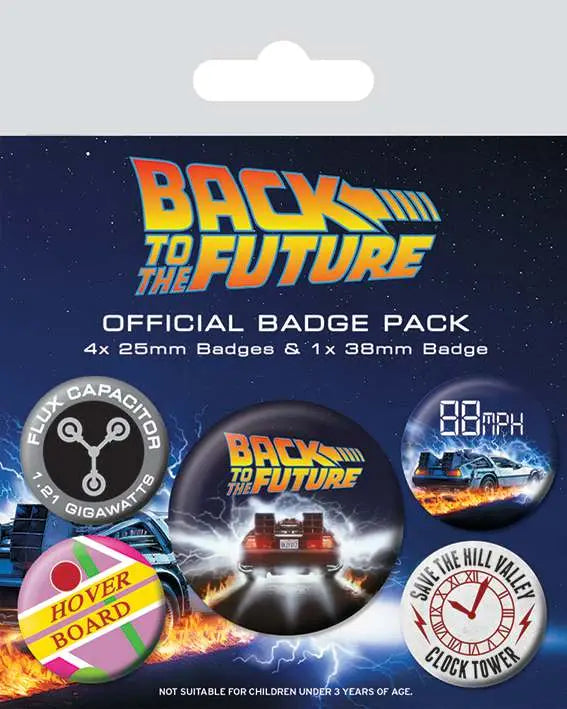 BACK TO THE FUTURE (DELOREAN) Chapa PACK