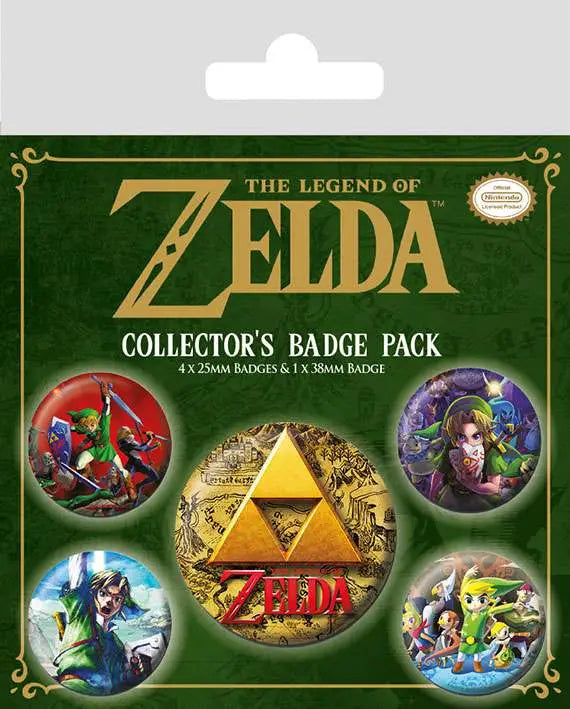 Legend of Zelda Pack 5 Chapas Classics
