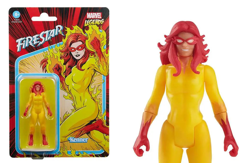 Figura hasbro firestar 9.5 cm marvel legends retro f38225x0