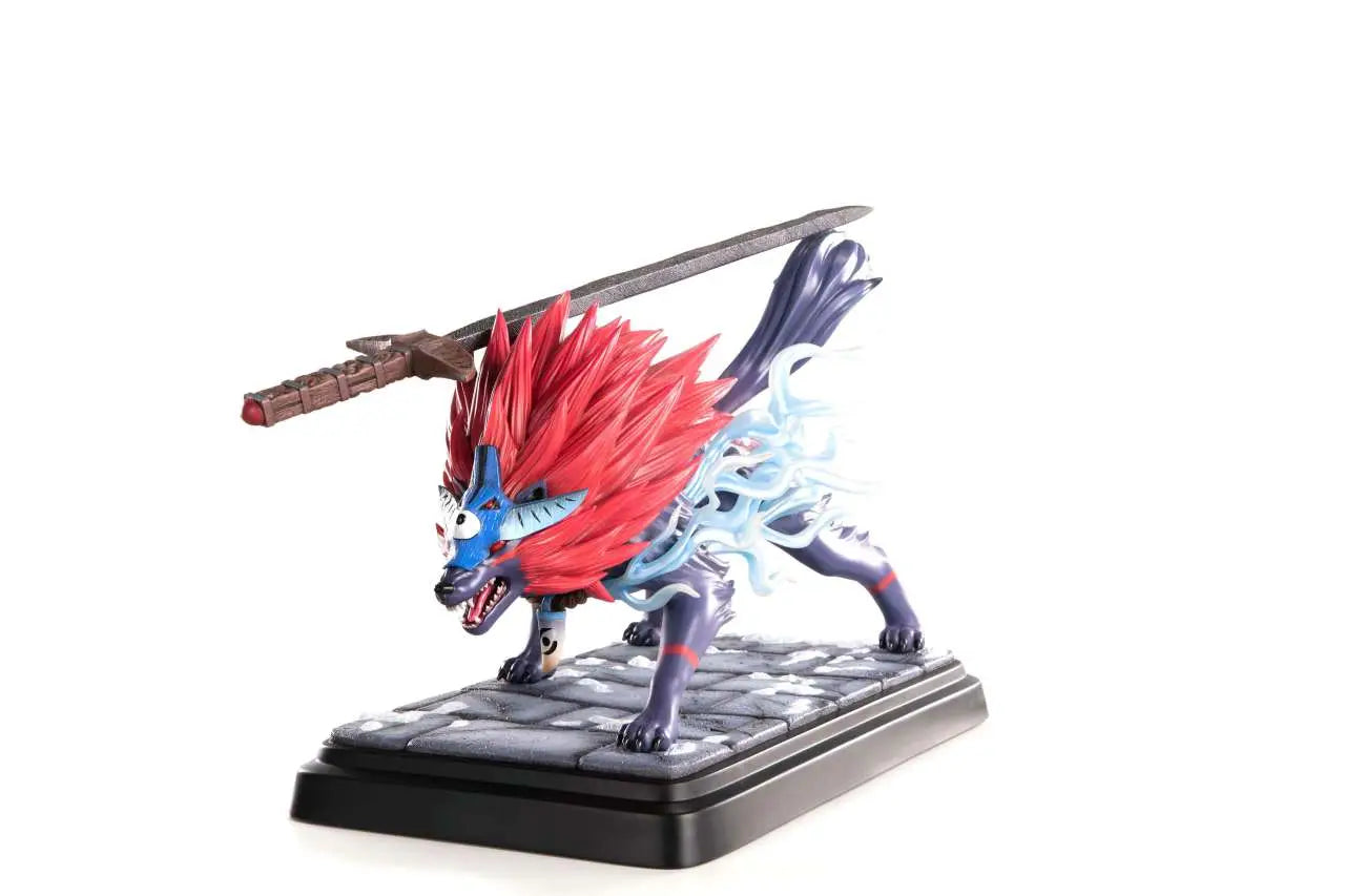 OKAMI OKI WOLF FROM RESIN STATUE