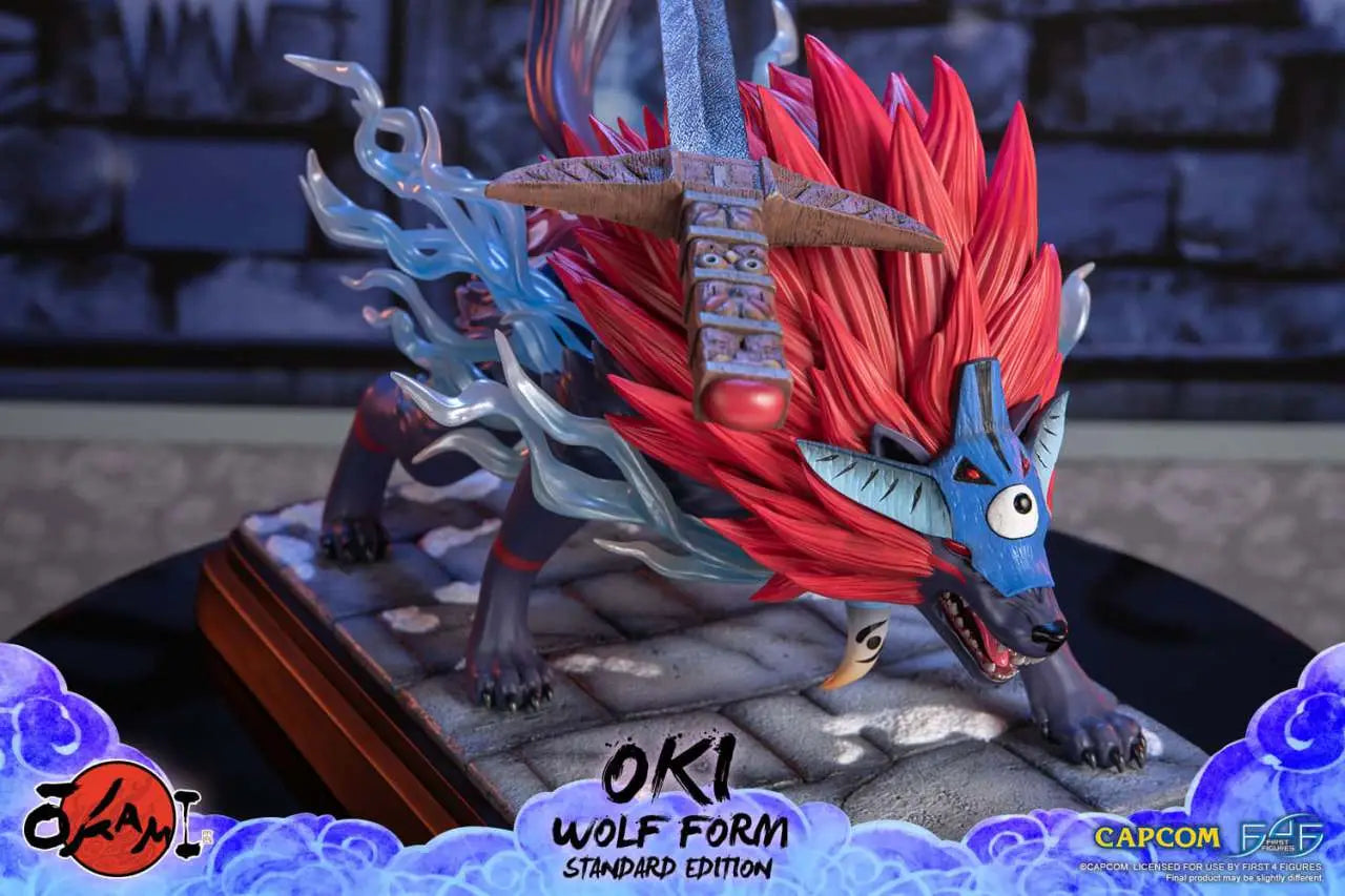 OKAMI OKI WOLF FROM RESIN STATUE Frikytopia