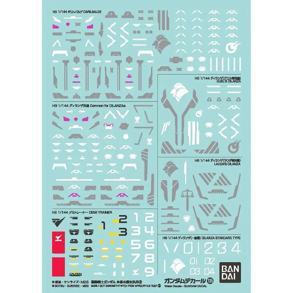 GUNDAM DECAL 135 WITCH FROM MERC MULTI 3