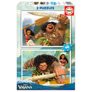 Puzzle Vaiana Moana Disney 2x48 piezas