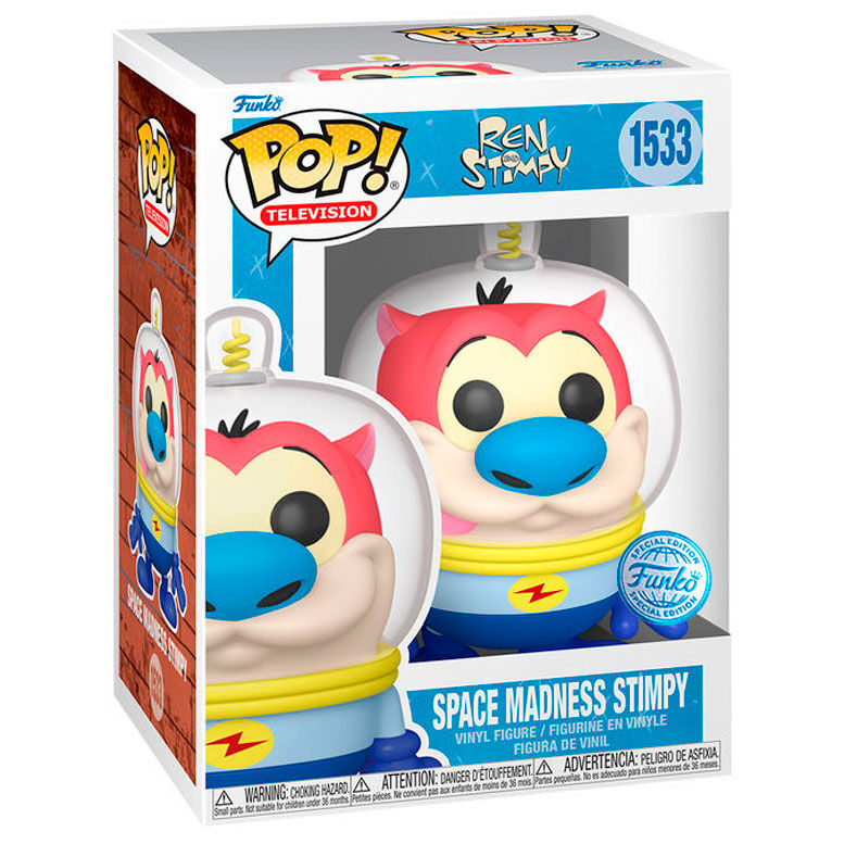 Nick Rewind POP TV Vinyl Figura Stimpy Space Suit 9 cm