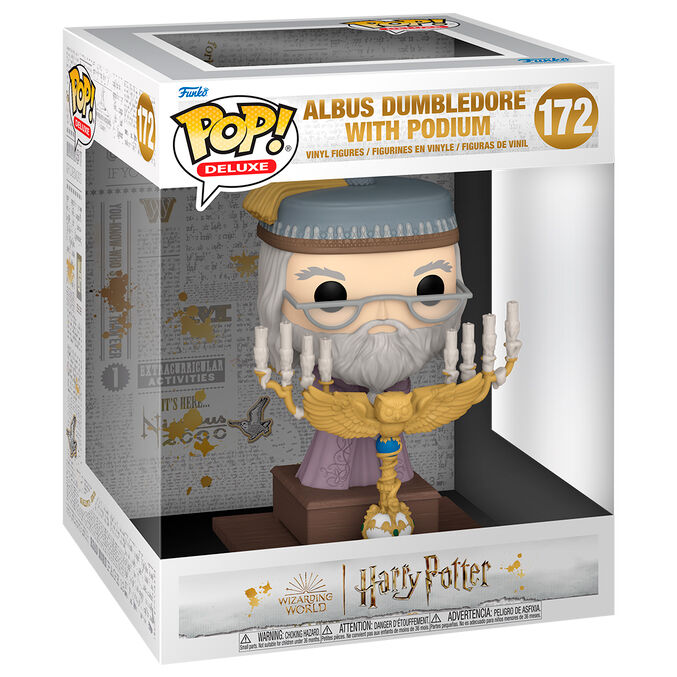 Funko pop harry potter deluxe dumbledore con podio 76002