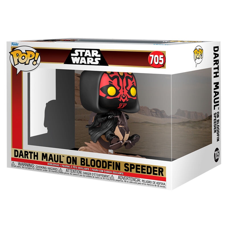 Star Wars POP Rides Deluxe Vinyl Figura Darth Maul on Bloodfin 9 cm