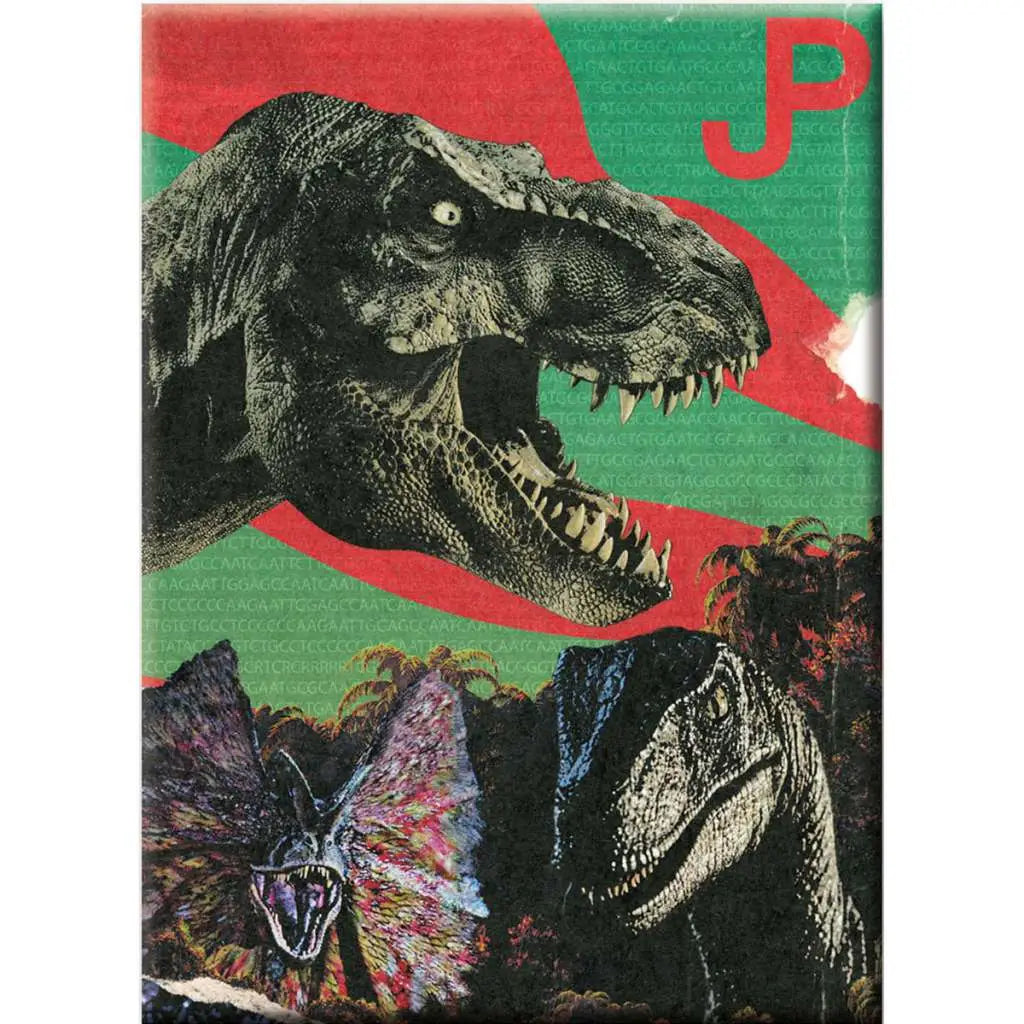 JURASSIC PARK COLLAGE FLAT MAGNET Frikytopia