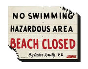 JAWS BEACH CLOSED FUNKY CHUNKY MAGNET