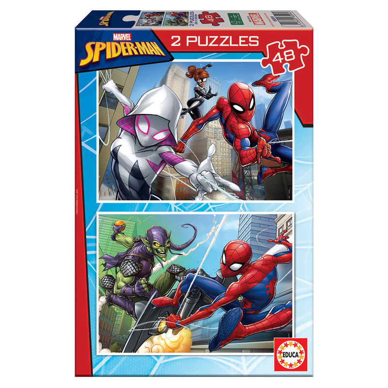 Puzzle Spiderman Marvel 2x48 piezas