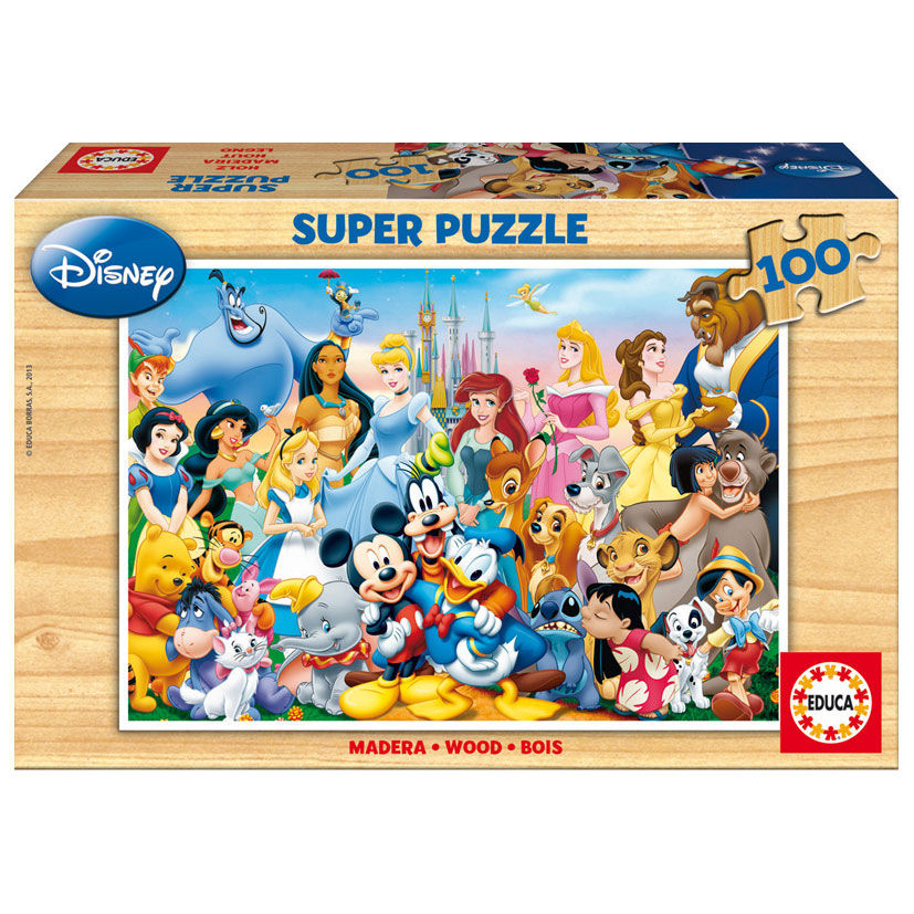 Puzzle El Maravilloso Mundo de Disney madera 100 piezas