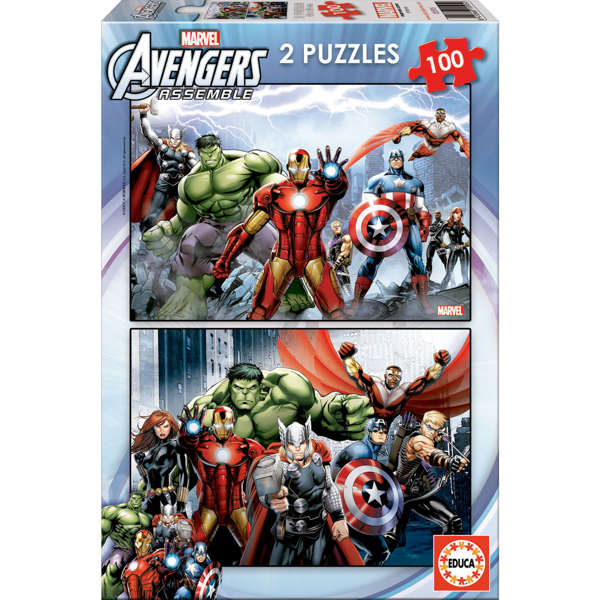 Puzzles Vengadores Avengers Marvel 2x100 piezas