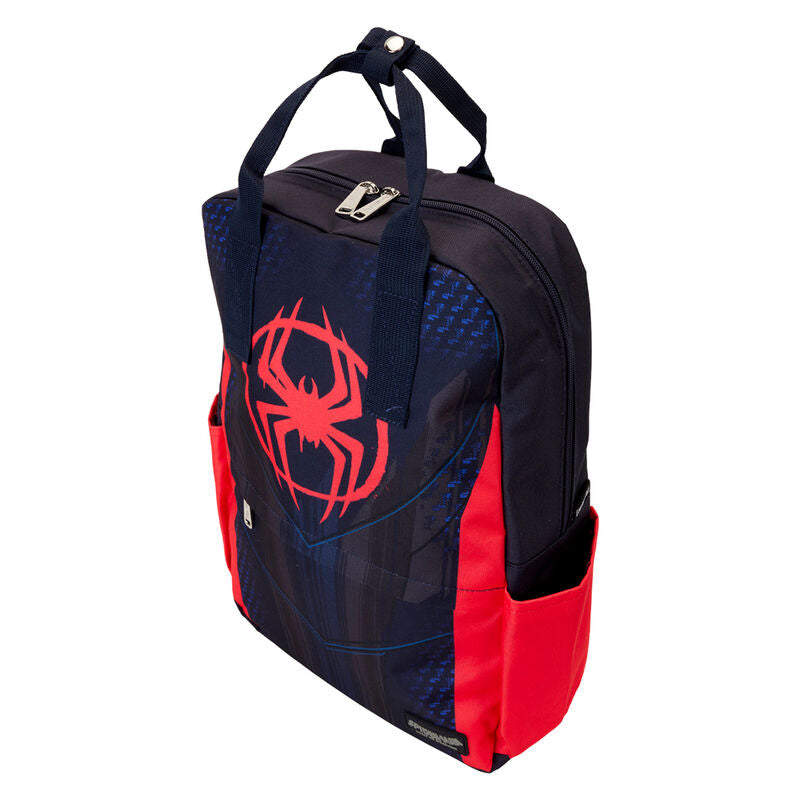 Mochila nylon Traje Miles Morales Spider-Verse Marvel Loungefly 40cm