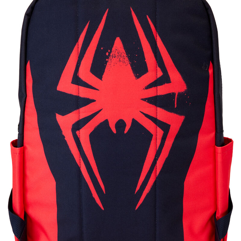 Mochila nylon Traje Miles Morales Spider-Verse Marvel Loungefly 40cm