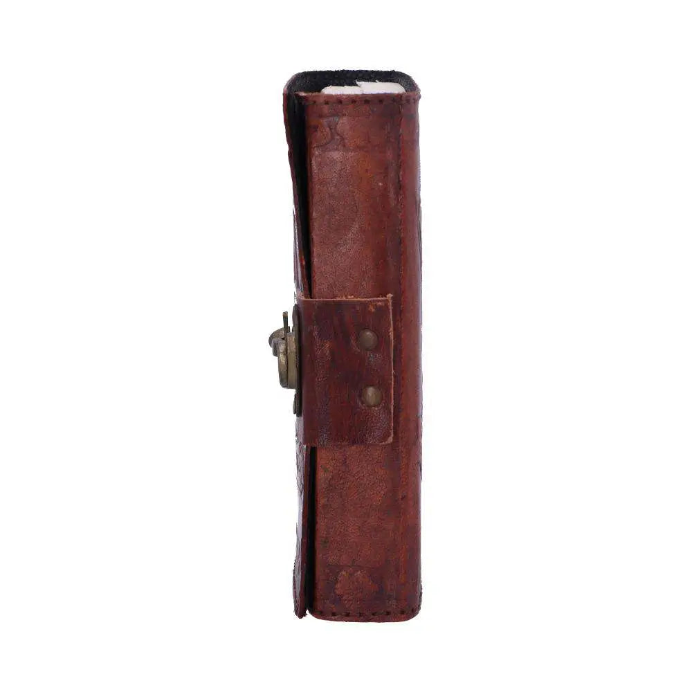 LEATHER Agenda EMBOSSED PENT/BROOM & LOCK