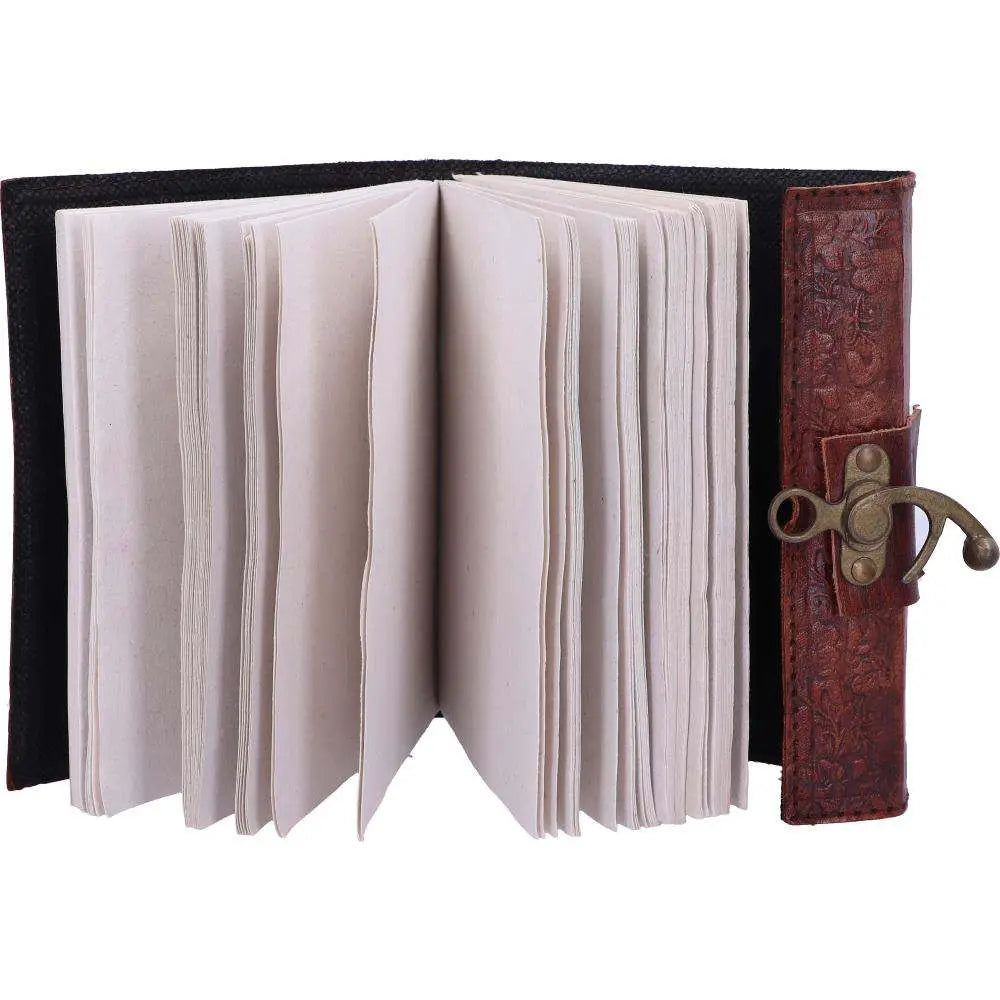 LEATHER Agenda EMBOSSED PENT/BROOM & LOCK