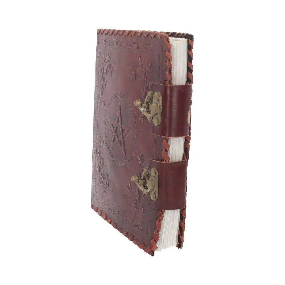 LEATHER Agenda EMBOSSED PENTA & TWO LOCK