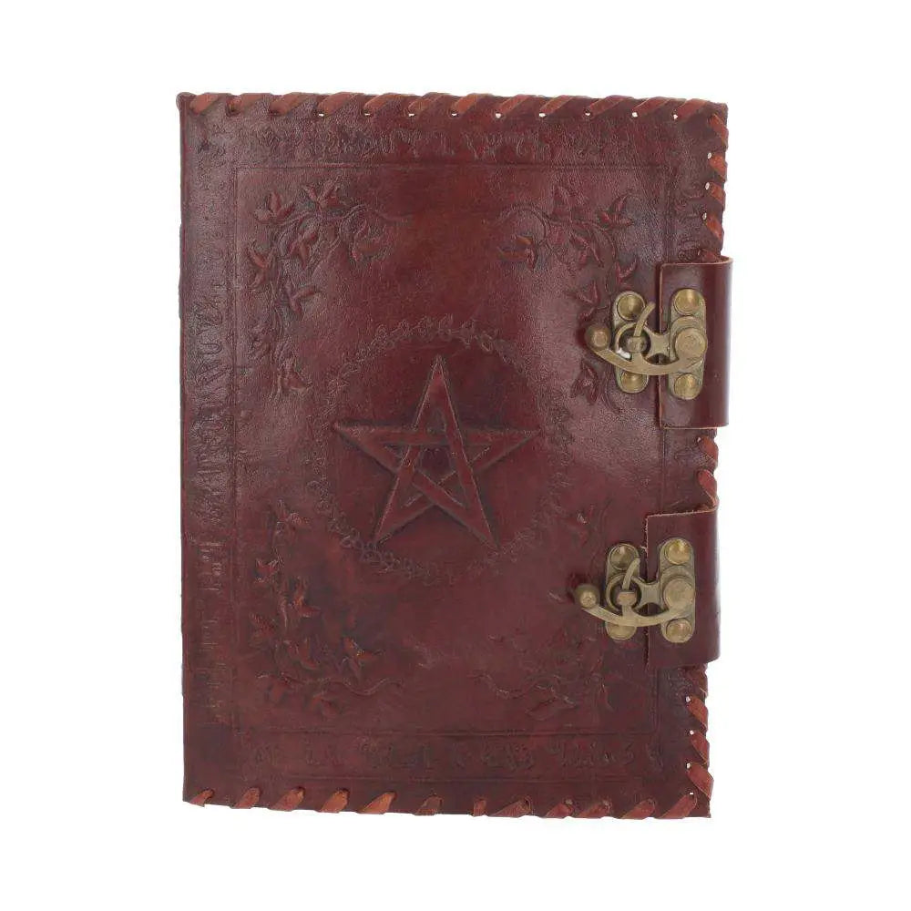 LEATHER Agenda EMBOSSED PENTA & TWO LOCK