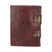 LEATHER Agenda EMBOSSED PENTA & TWO LOCK