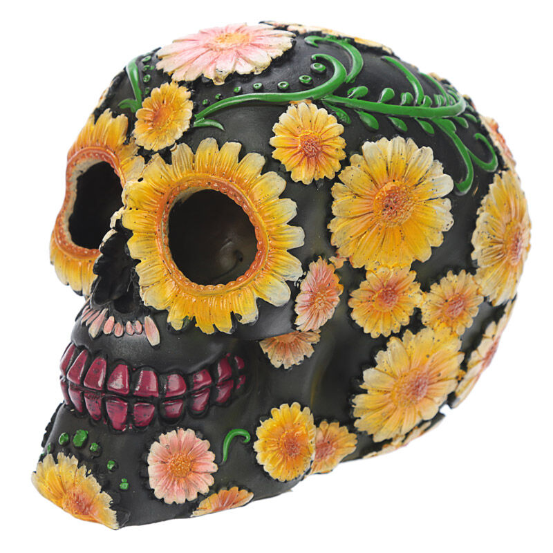 Figura Calavera Dia de los Muertos Margaritas 11cm