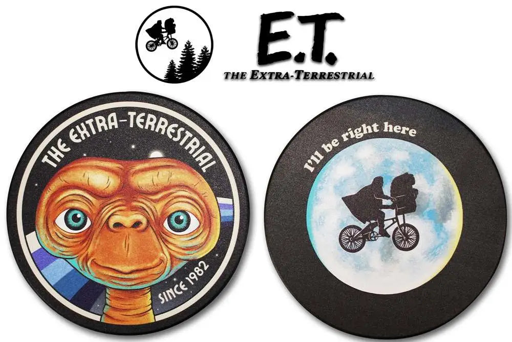 E.T. SET OF 2 CERAMIC COASTERS Frikytopia