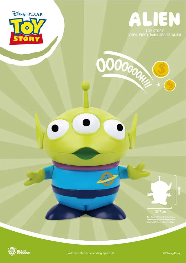 TOY STORY LARGE VINYL PIGGY BANK ALIEN Frikytopia