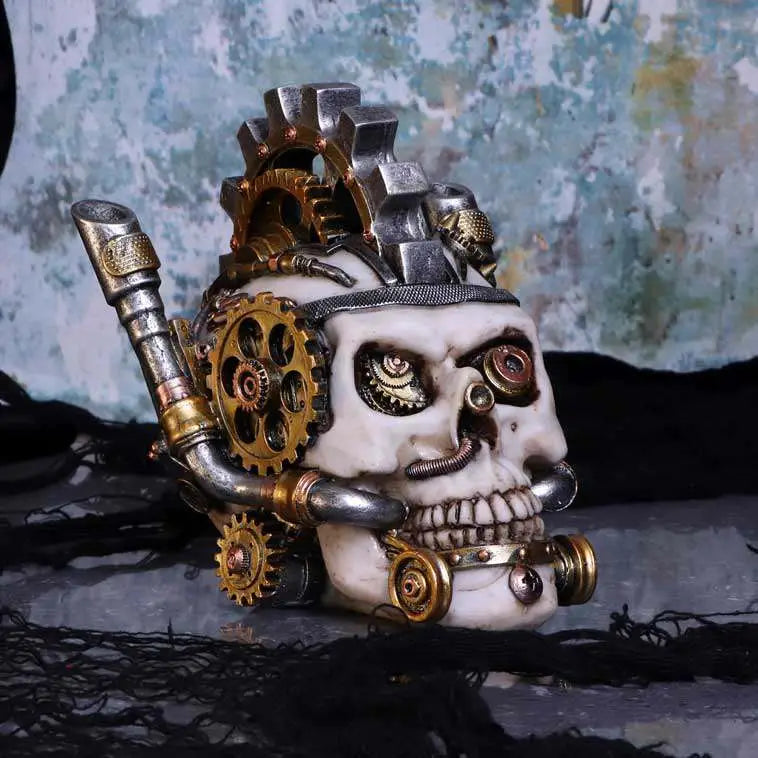 STEAMPUNK MECHANICAL METAL HEAD SKULL Frikytopia