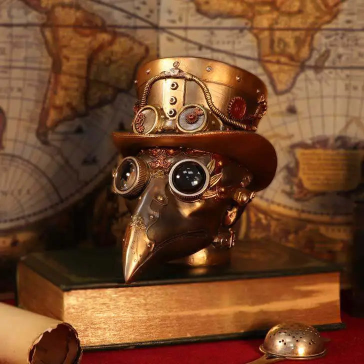 STEAMPUNK AUTOMATON APOTHECARY DOC SKULL Frikytopia