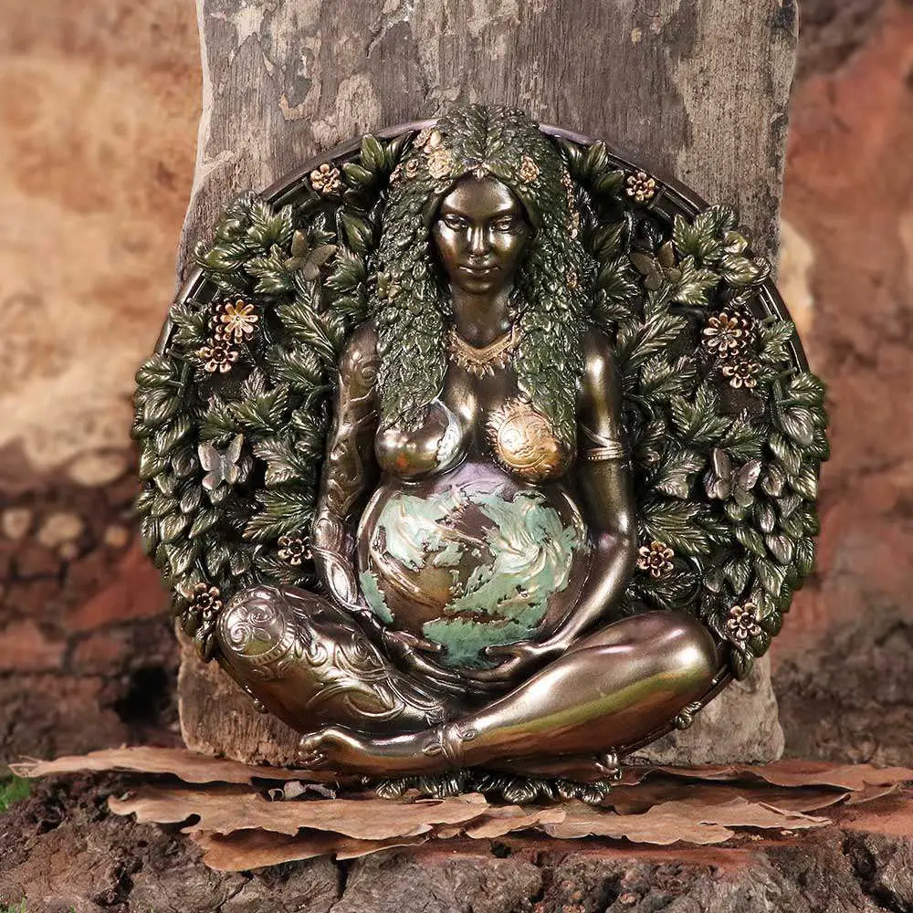 MOTHER EARTH BRONZE WALL PLAQUE Frikytopia