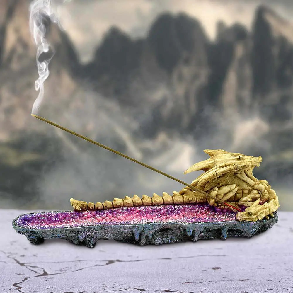 SKELETAL SLUMBER DRAGON INCENSE BURNER Frikytopia