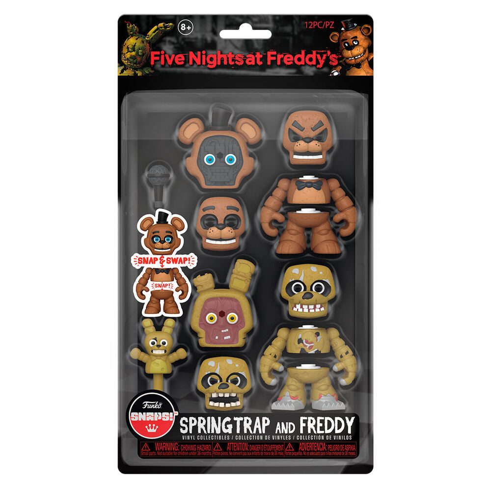 Blister 2 figuras Snaps Five Nights Freddys Springtrap Freddy