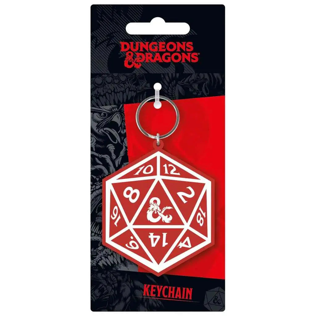 DUNGEONS & DRAGONS-D20 RUBBER KEYCHAIN Frikytopia