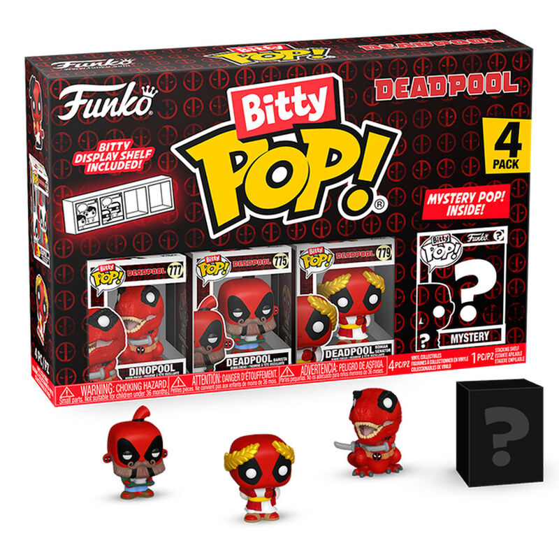 Blister 4 figuras Bitty POP Marvel Deadpool Dinopool Frikytopia