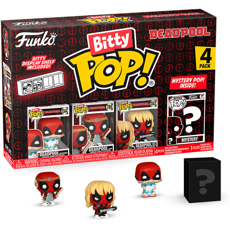 Blister 4 figuras Bitty POP Marvel Deadpool Sleepover Frikytopia
