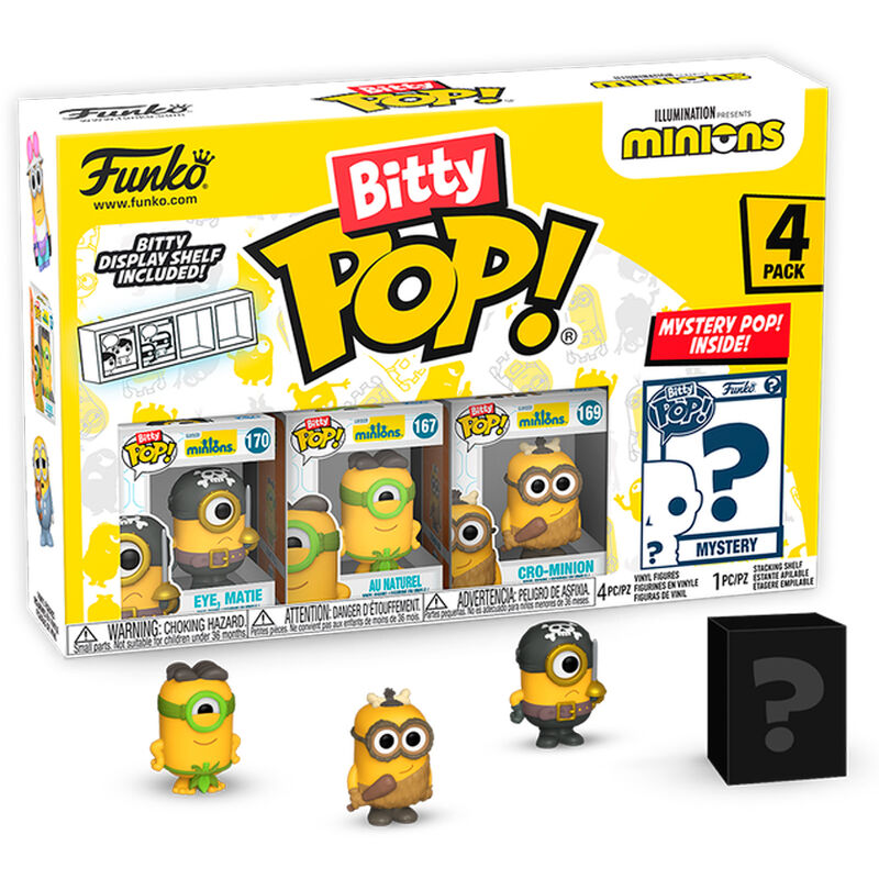 Blister 4 figuras Bitty POP Minions Frikytopia