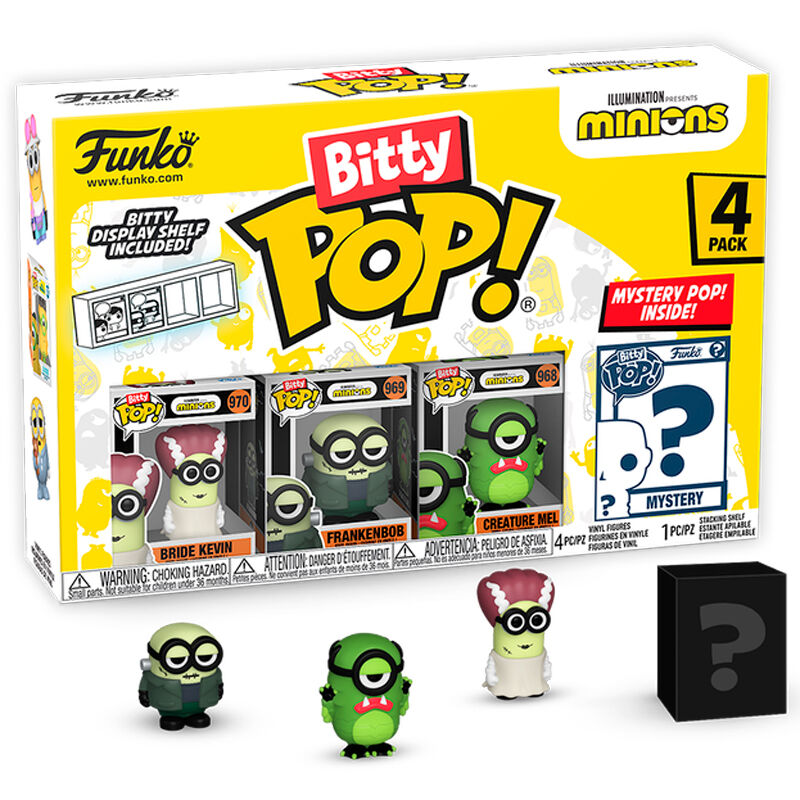 Blister 4 figuras Bitty POP Minions Series 2 Frikytopia