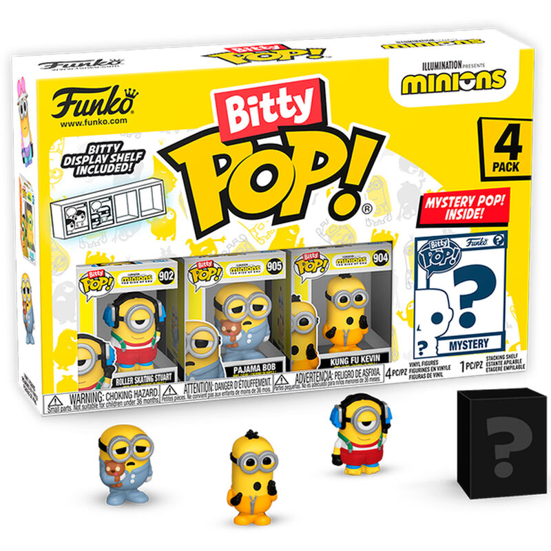 Blister 4 figuras Bitty POP Minions Series 3 Frikytopia