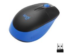 Mouse raton logitech m190 full size optico wireless inalambrico azul Frikytopia