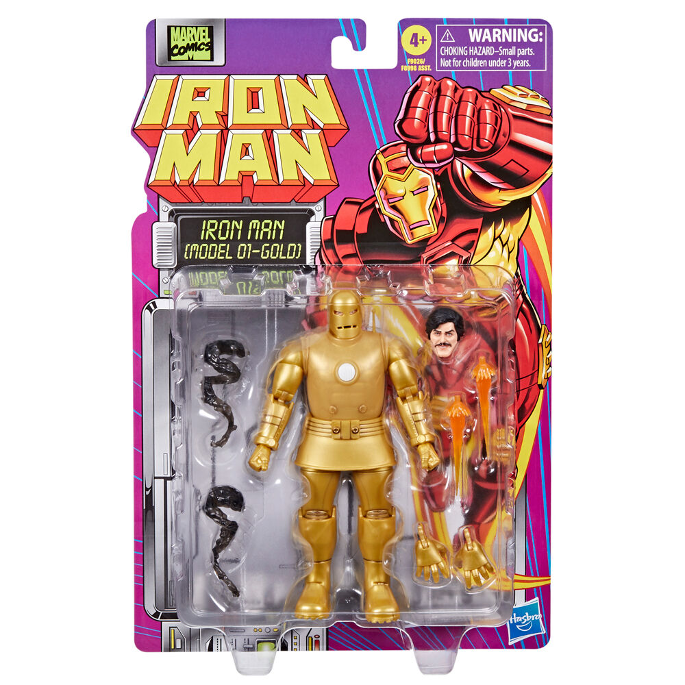 Figura hasbro marvel legends series iron man model 01 gold Frikytopia