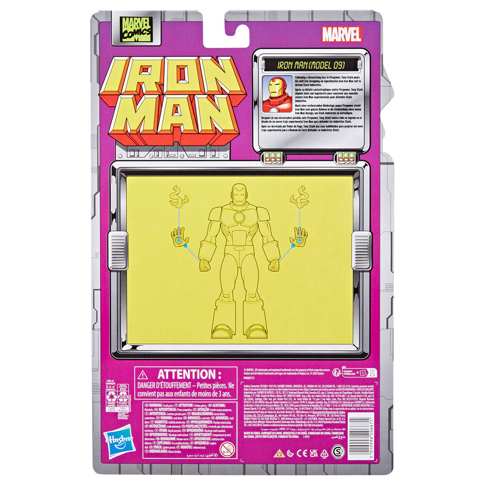 Figura hasbro marvel legends series iron man model 09