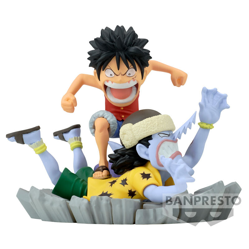 Figura banpresto one piece world collectable figure log stories monkey d luffy