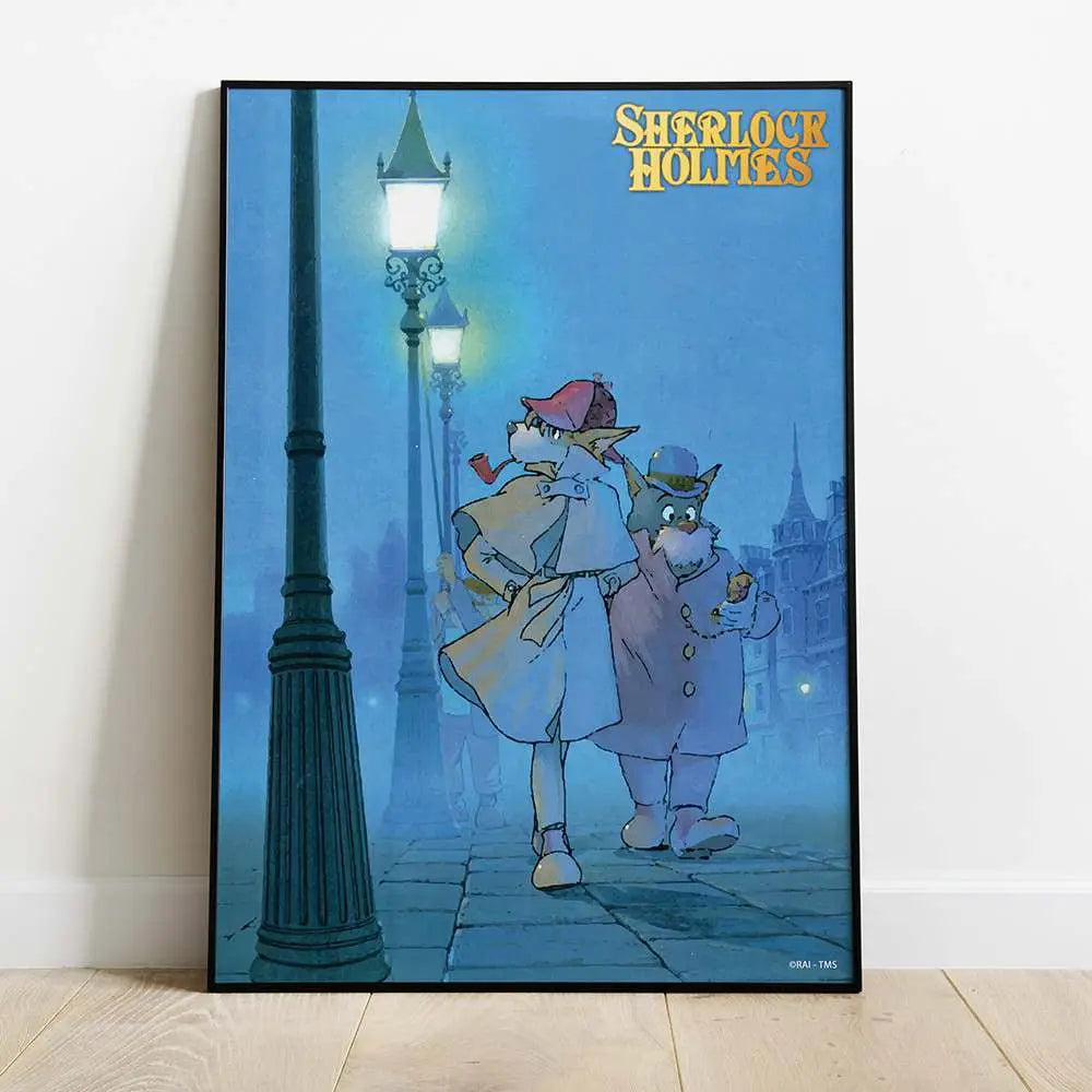 SHERLOCK HOUND HOLMES&WATSON WOOD PANEL Frikytopia