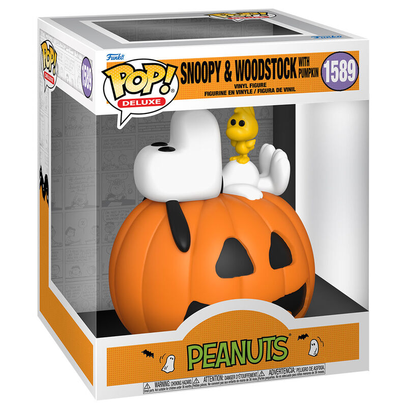 Figura POP Deluxe Peanuts Snoopy Woodstock with Pumpkin Frikytopia