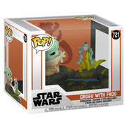 Star Wars POP Deluxe Vinyl Figura Din Grogu w/Frog 9 cm