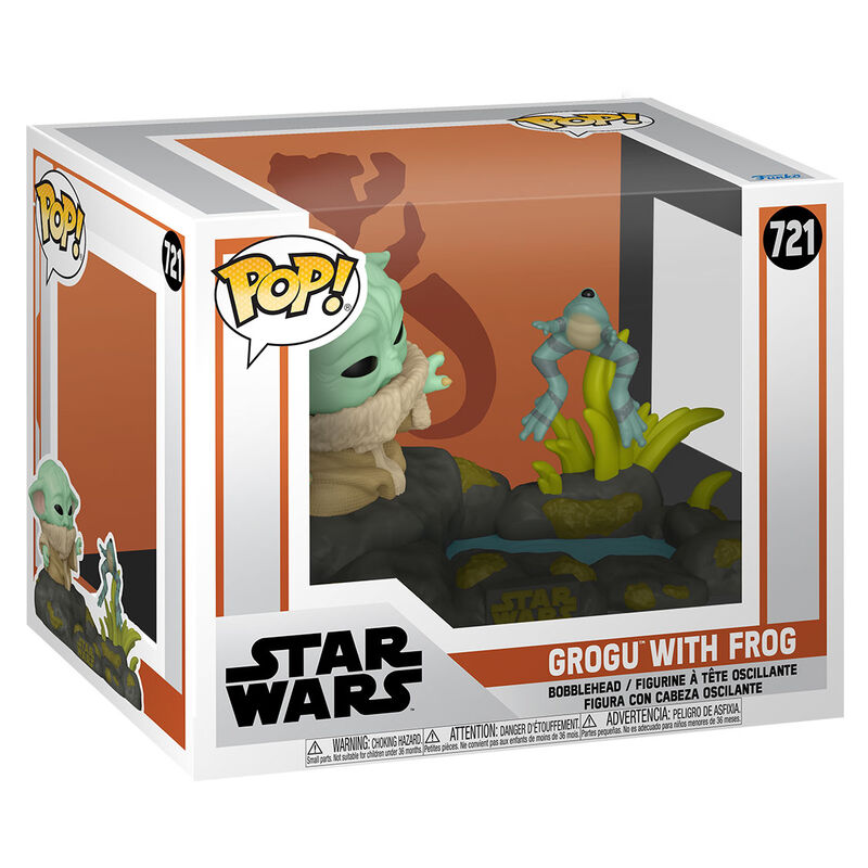 Star Wars POP Deluxe Vinyl Figura Din Grogu w/Frog 9 cm Frikytopia