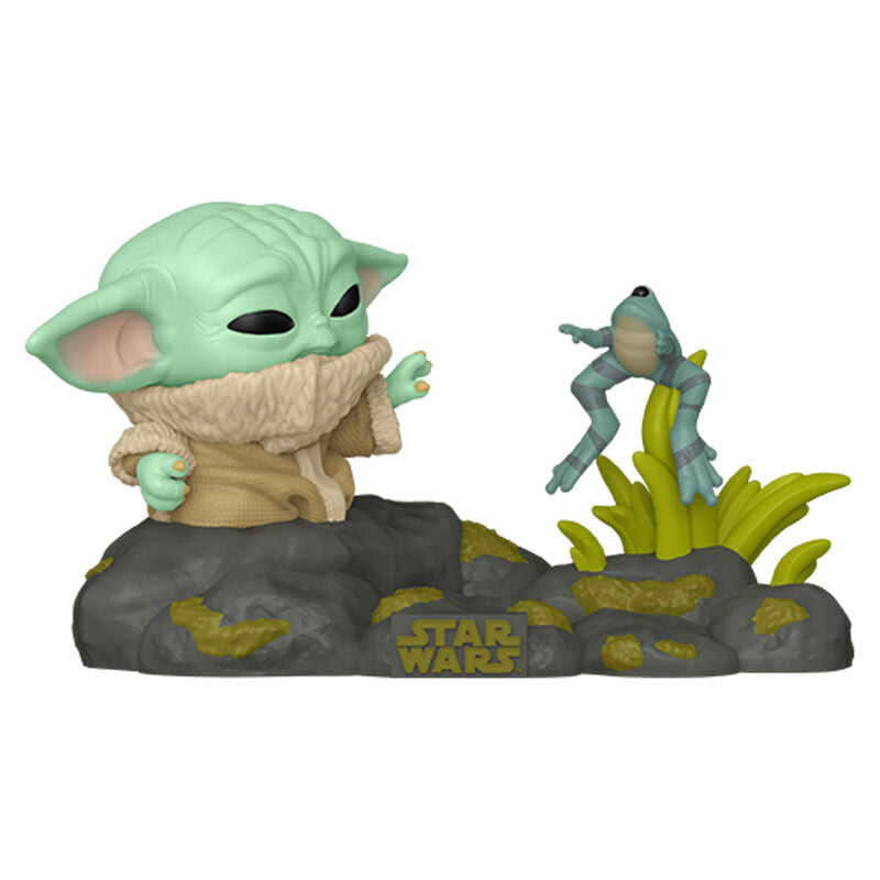 Star Wars POP Deluxe Vinyl Figura Din Grogu w/Frog 9 cm