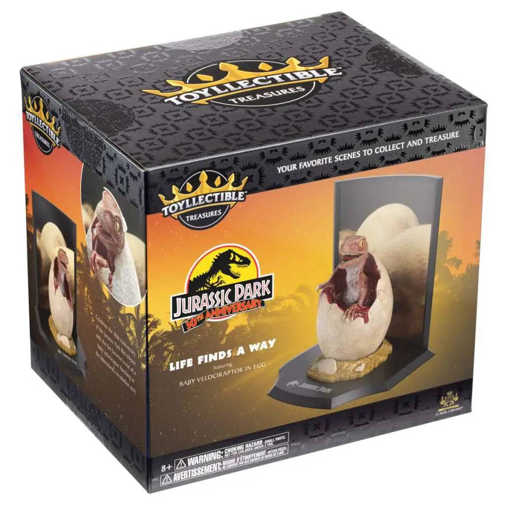 Jurassic Park Estatua Toyllectible Treasure Raptor Egg Life Finds A