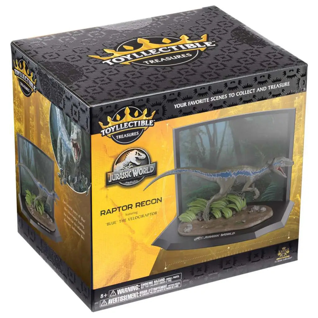 JURASSIC PARK VELOCIRAPTOR BLUE DIORAMA